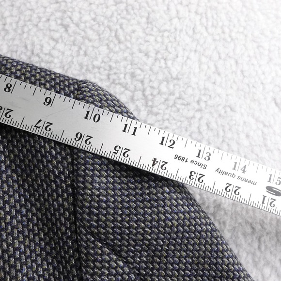 MANI Made in Italy Men Virgin Wool Cashmere Blend Blazer Grey Patterned Size 34R - Picture 11 of 13